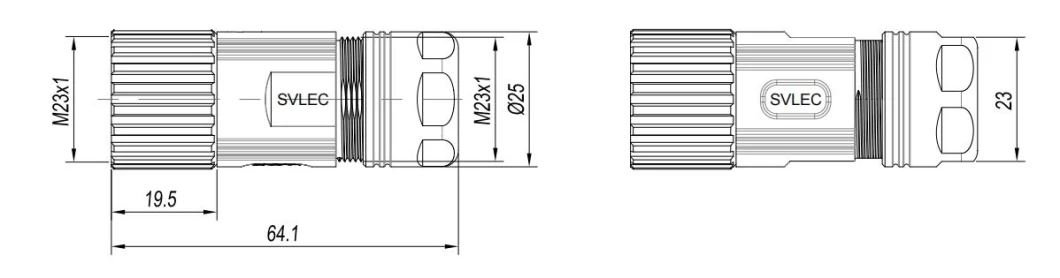 Encoder Connector M23 9-Pin 9 Pin Female