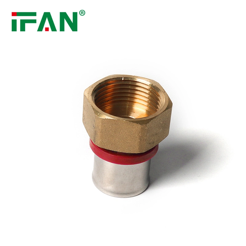 Ifan German Standard Brass Press Fitting for Pex-Al-Pex Pipe Underfloor Heaing Systems