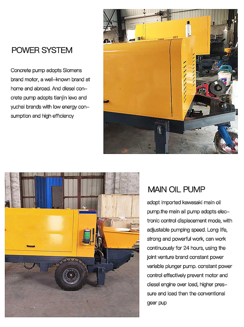 Diesel Engine Concrete Pump Machine for Sale Mini Beton Pump