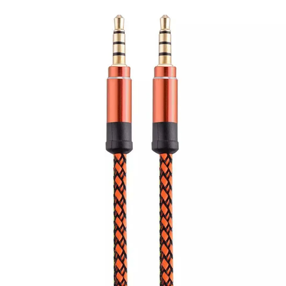 3.5mm 4-Pole Male to Male Car Cigarette Lighter Audio/Aux Cable