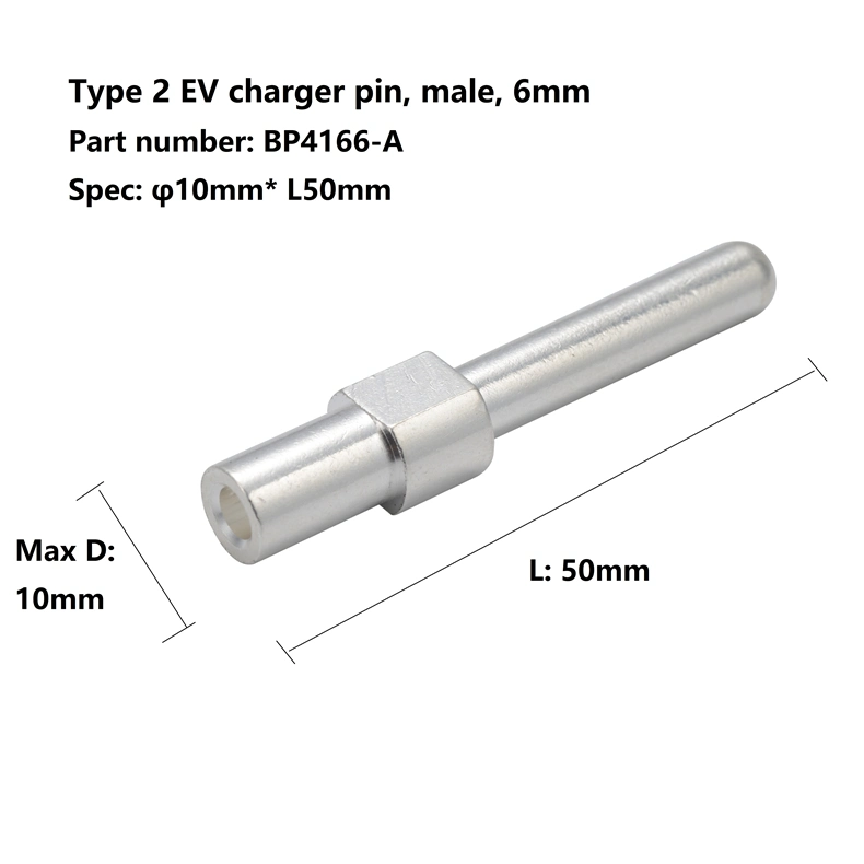 Custom Type 1 Type 2 EV Charging Cable Pin Terminal Electric Car Charger Plug
