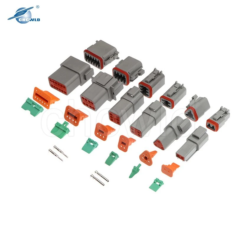 High Quanlity Dt Series Car Auto Waterproof Dt04-2p 3p 4p 6p 8p 12p Dt06-2s 3s 4s 6s 8s 12s Deutsch Automotive Connector