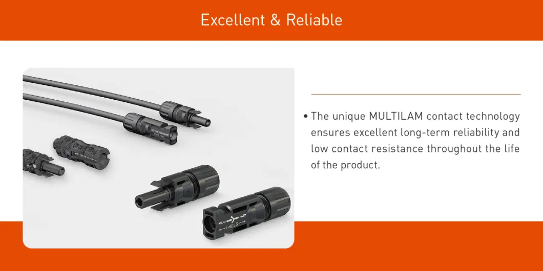 Staubli Original Mc4-Evo 2 DC 1500 V Certified Cable Coupler Best-in-Class Features for DC PV Connectors