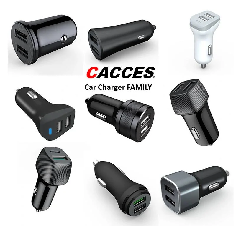 Pd 60W/30W QC3.0 Rapid Charging 12-24V 4.8A Dual Mini Super USB Car Charger All Metal Mini Flush Cigarette Lighter USB Adapter Car Phone Fast Charging Socket