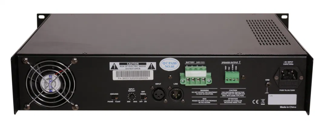 Top Selling 120W Audio Power Amplifier with 400Hz High Pass Filter for Horn Connection