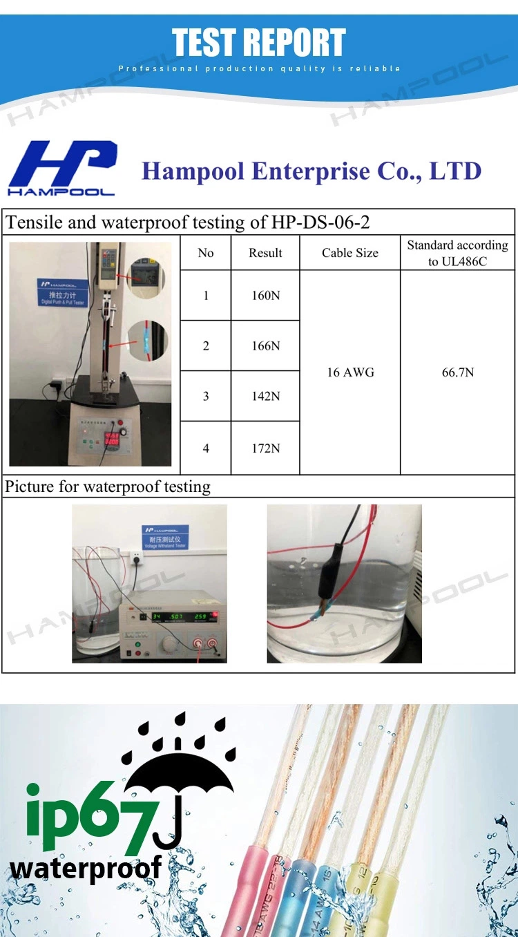 Hampool High Performance HDPE Wiring Accessories Automobile Heat Shrink Butt Terminal