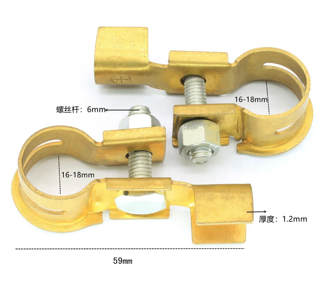 Pure Brass Connection Wire Battery Clamp 35 Square mm2 Thickened Car Battery Clip Terminal