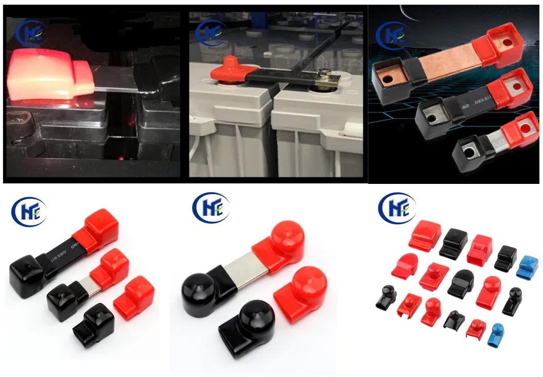 Battery Copper Bus Bar Connection PVC Insulator Battery Terminal Busbar Rubber Boot Protector Battery Link Insulated Plastic Protective Cover 22mm Width