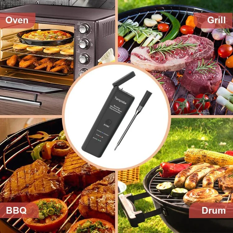 High Quality Long Using Stable Connection Wireless Smart Meat Thermometer with Charging Dork