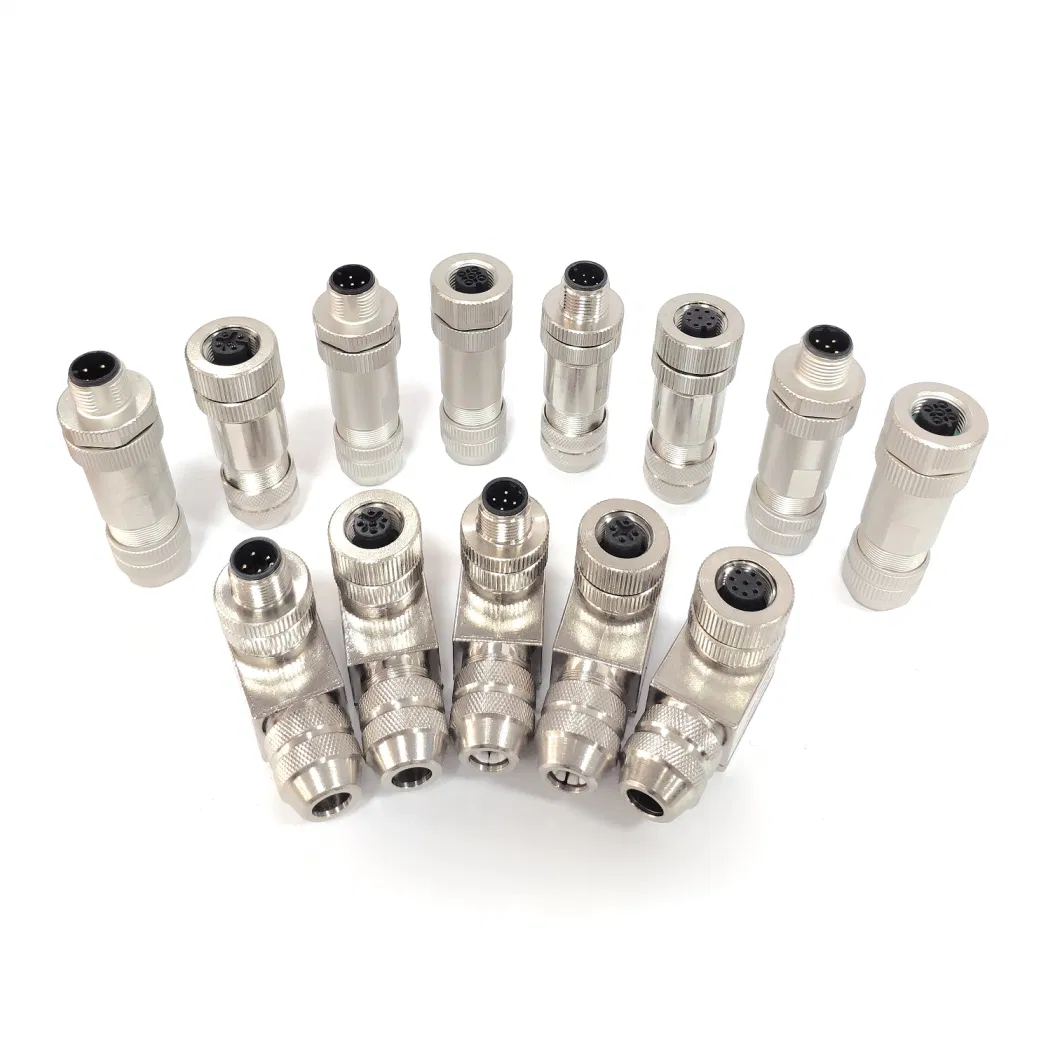 Svlec 60V 2A 8 Pin Metal Straight M12 Connector with Shielding Function for Robot Automation Machine