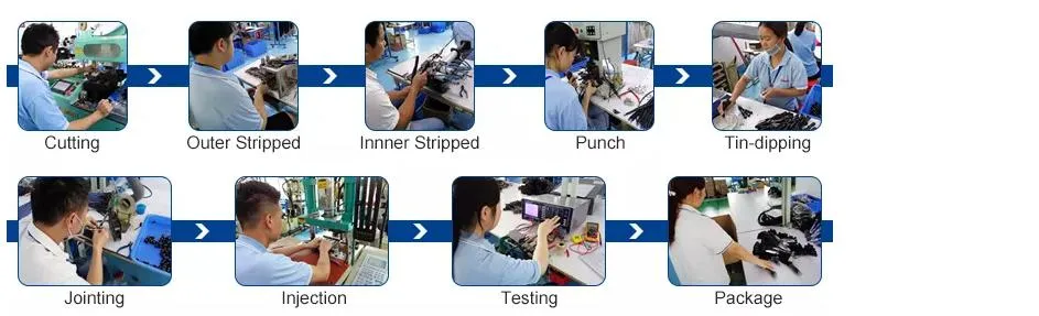 M8-02 Series 4 Pin Mold Cable to Automotive Connector Male Female Metal Circular Solder Type Connector