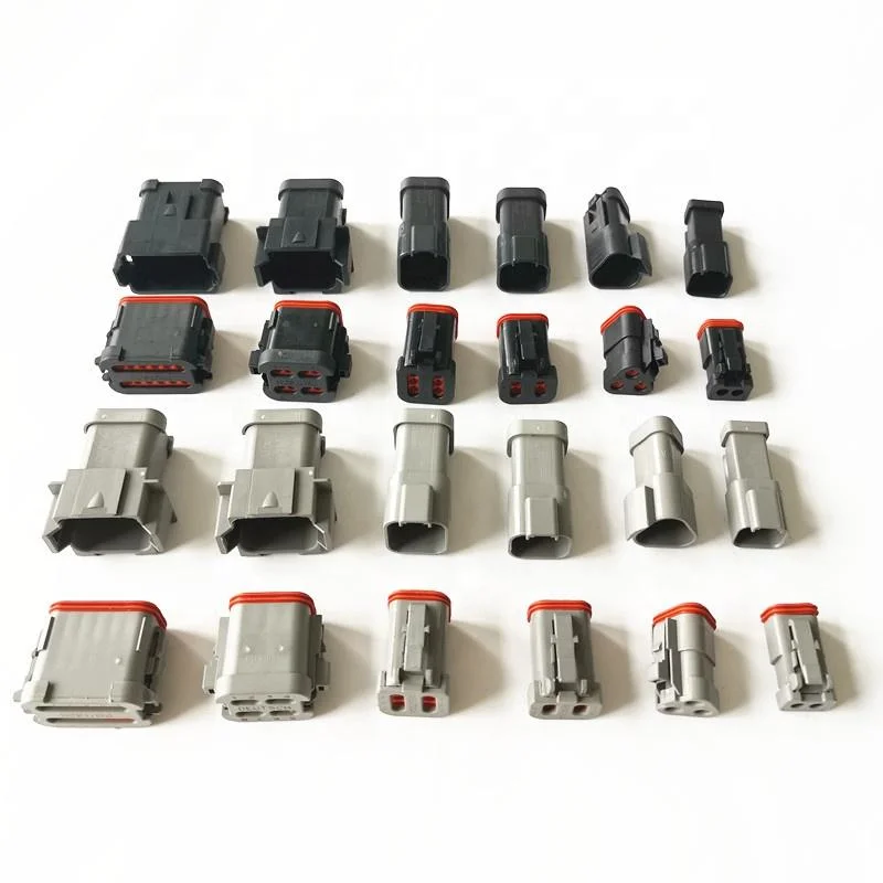 High Quality Automotive Connector Dt Dtp Dtm HD Series 2 Pin to 3 4 5 6 8 12 Pin Waterproof Male Female Deutsch Connector