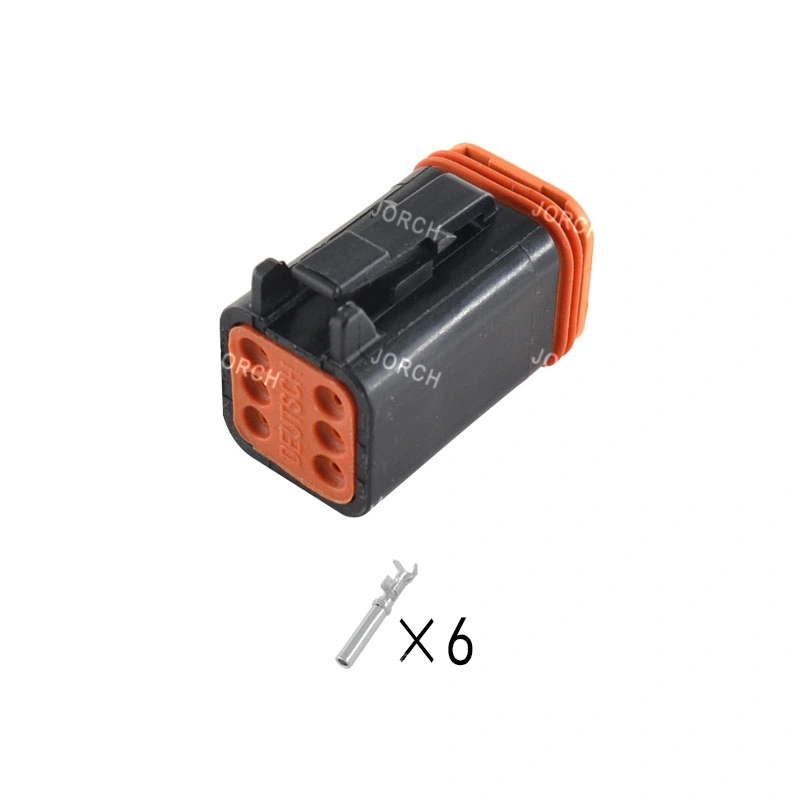 6pin Female and Male Dt Series Electrical Wire Connector High Quality Waterproof Deutsch Auto Connectors Te Connectivity Dt06-6s Dt04-6p