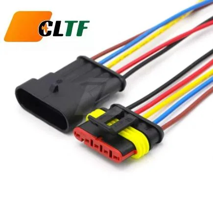 Customized 1-50 Pin Industrial Auto Automotive Battery Solar Electric Shielded Cable Assembly Wiring Wire Harness Male Femal Amphenol Molex AMP Te Jst Connector