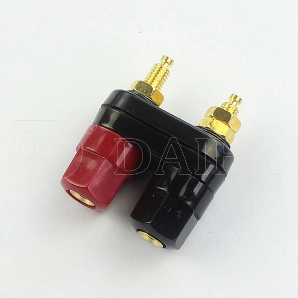 36A Copper Audio Gold Plated Dual 4mm Binding Post Connector
