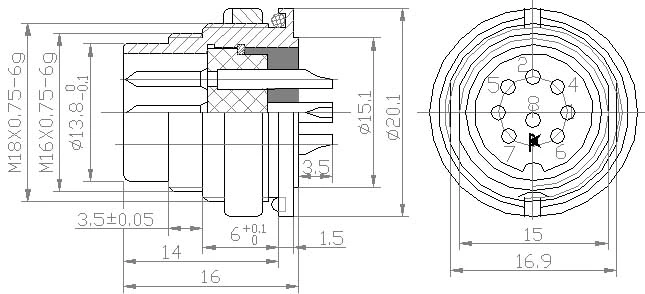 DIN45326 Item Circular Water Tight Connector (FS1)