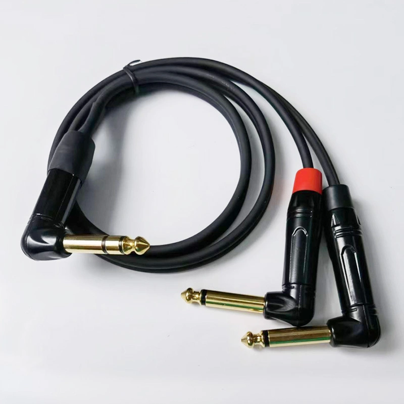 Durable 1/4 6.5mm to Dual 6.5 Audio Cable Ear Amplifier Decoder Mixer Power Amplifier Audio Connection Cable