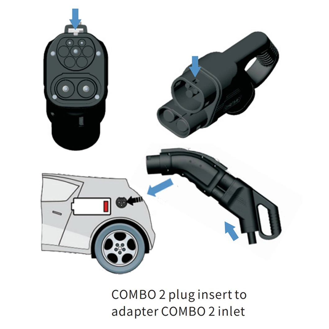 Electric Car EV Charging Connector CCS Combo 2 to Gbt Adapter DC Charge Connector