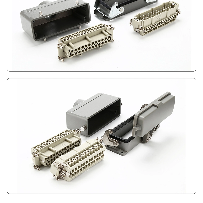 He-024 Series Automotive Connectors 16A 500V 24 Pin Crimp Terminal Female Insert