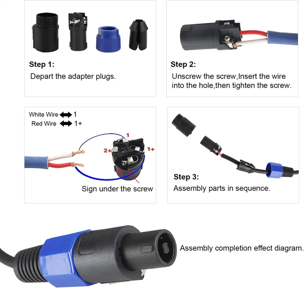 Nl4FC Speakon Cable Amplifier Connector Twist Lock 4 Pole Speaker Plug Audio Connector Neutrik Speakon Nl4fx Nlt4X Nl2FC