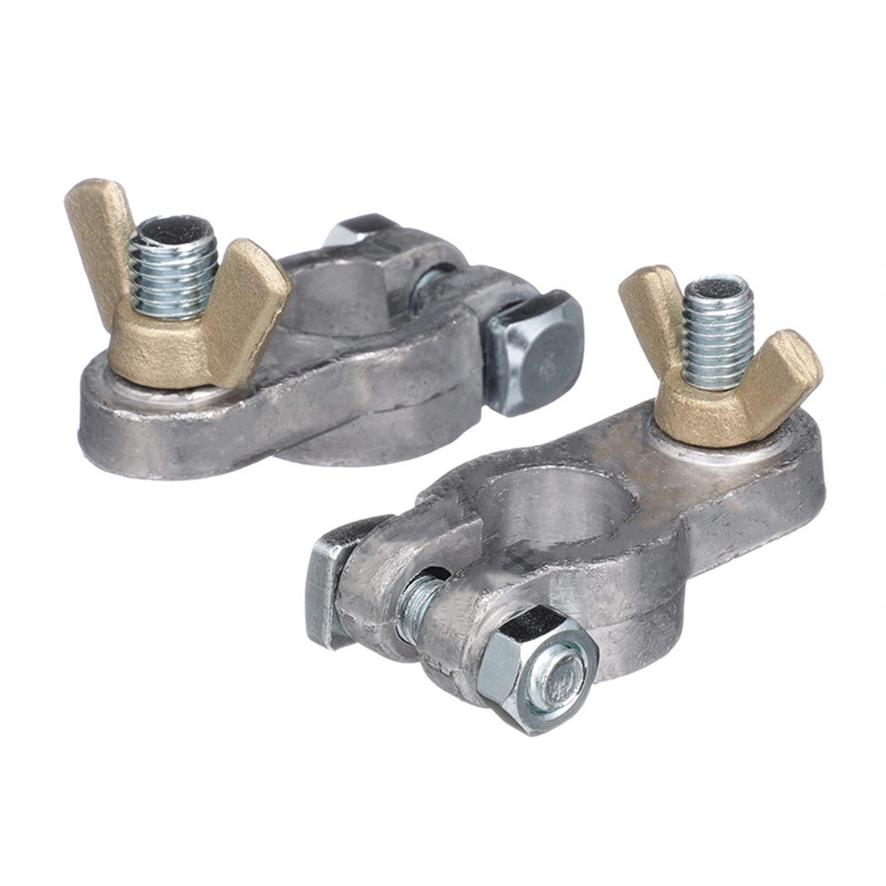 Car Battery Terminal Set, Positive and Negative Battery Connectors with Anti-Corrosion Washers