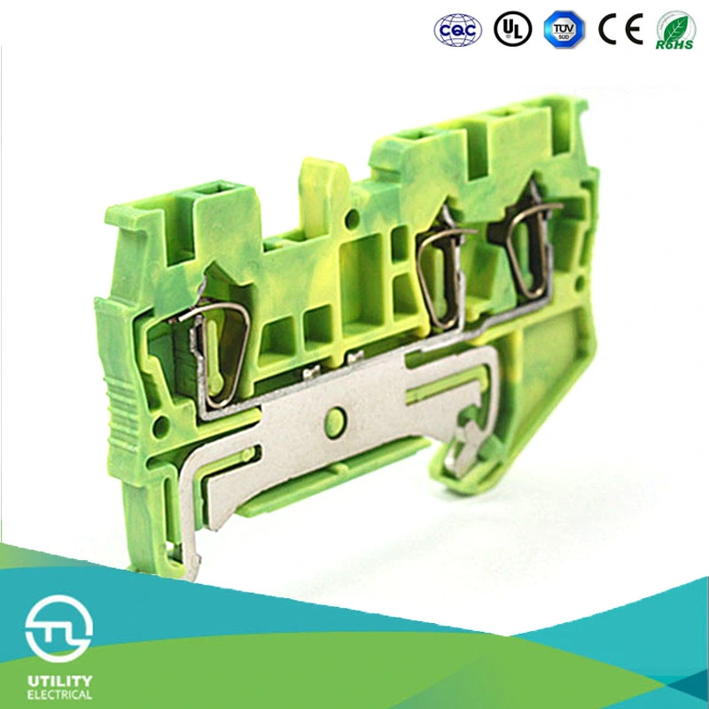 Nylon 66 Landing Spring Terminal Block Jut3-2.5/2-2PE