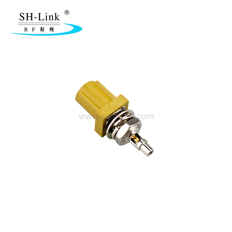 Fakra Automotive Connector Type K Yellow Male Connector with Thread Can Be Customized for 1.13