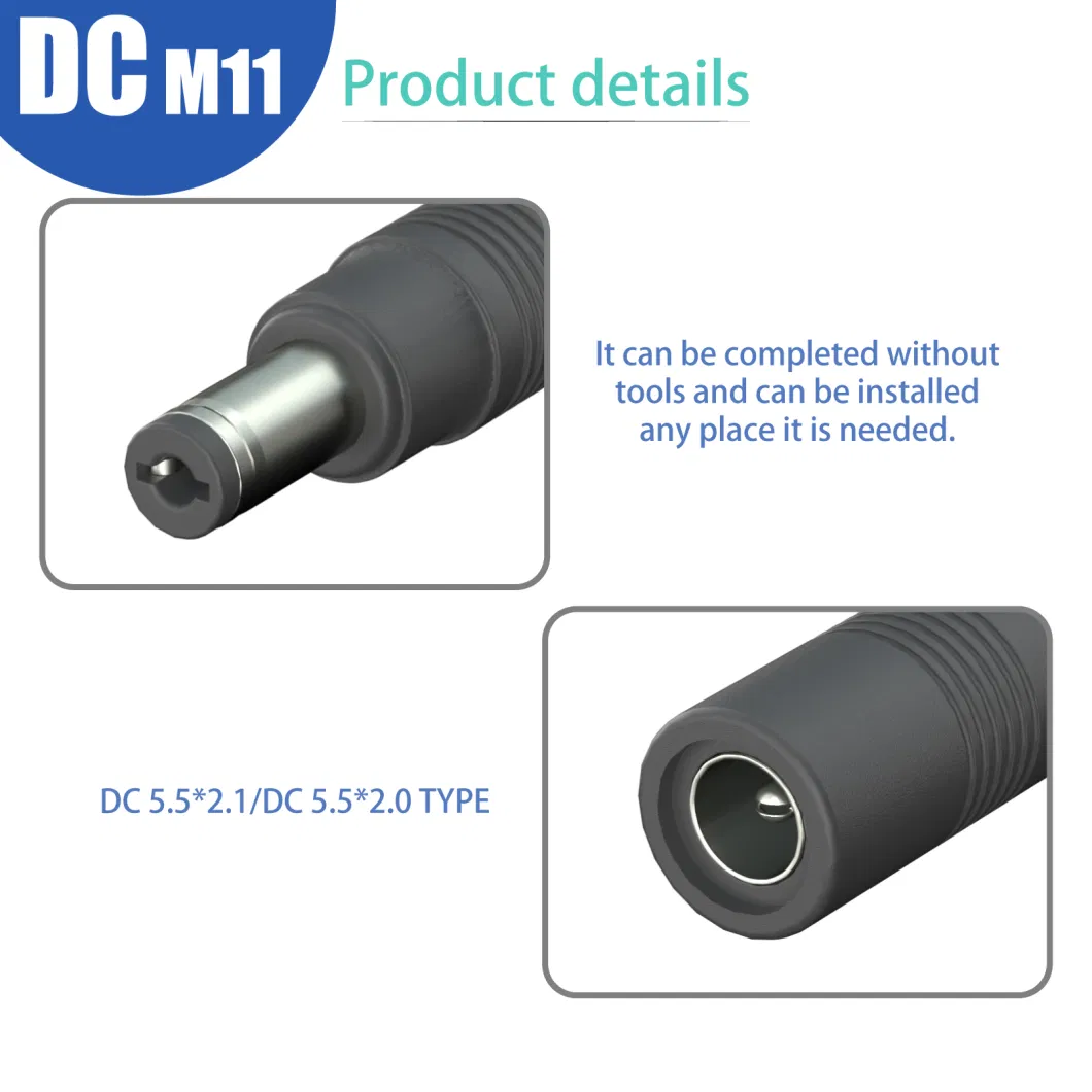 Aohua Factory Sales Quick Plug-in Type Male Female DC Plug/Socket/Jack M11 2pin DC 5.5*2.5mm a Code Connector for Sensor