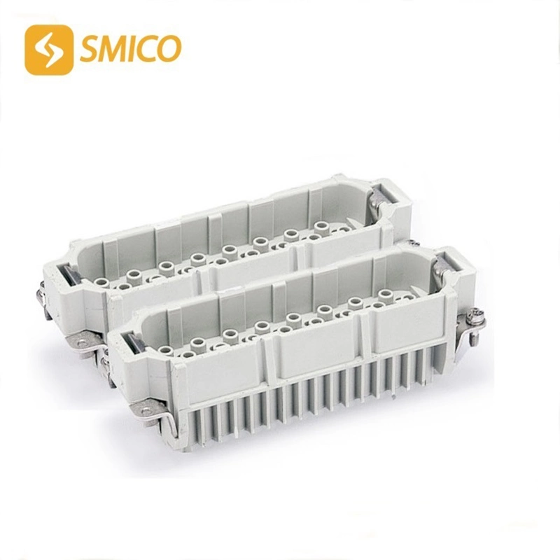 Smico HD Series Rectangular Heavy Duty Connector HD-128-Mc Male Insert 128 Pins 250V 10A Crimp Terminal IP65 Waterproof Car Robot Connectors Industrial Plug