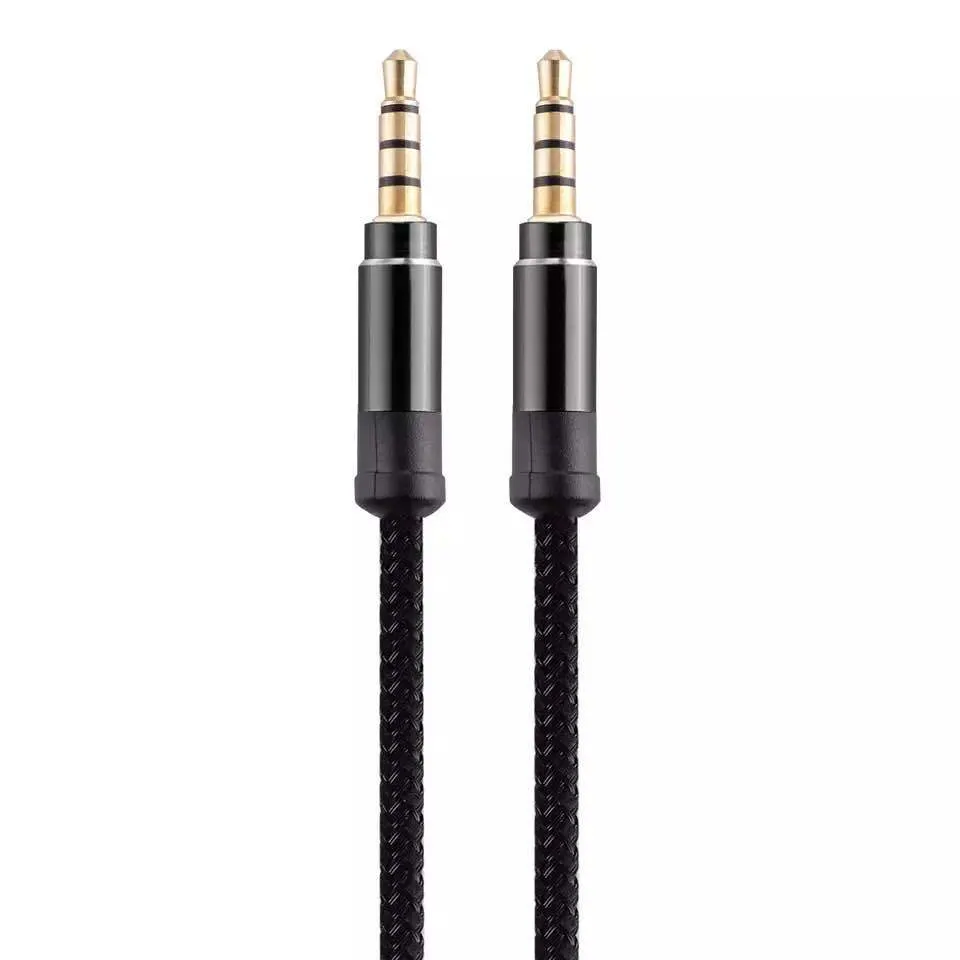 3.5mm 4-Pole Male to Male Car Cigarette Lighter Audio/Aux Cable