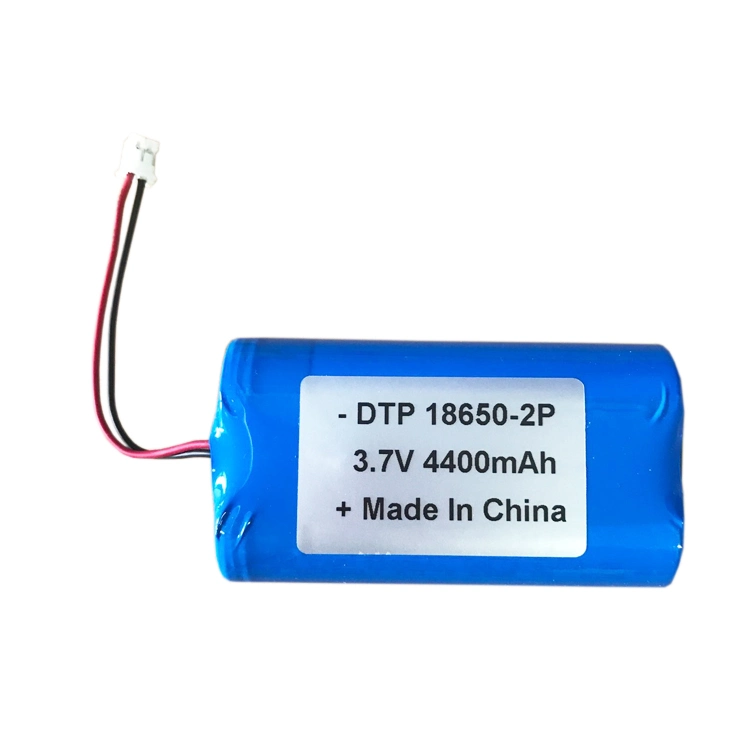 Customize 4400mAh Rechargeable 18650 3.7V 1s2p Li-ion Battery Pack