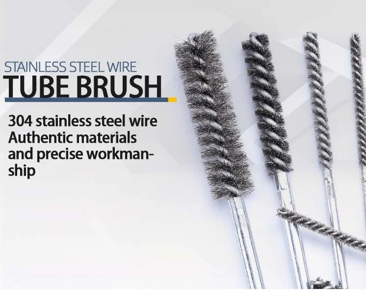 14mm Industrial Twisted Wire Tube Brush, for Paint/ Rust Removal