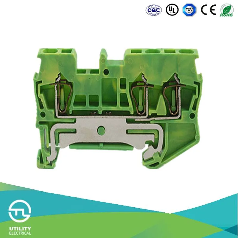 Nylon 66 Landing Spring Terminal Block Jut3-2.5/2-2PE