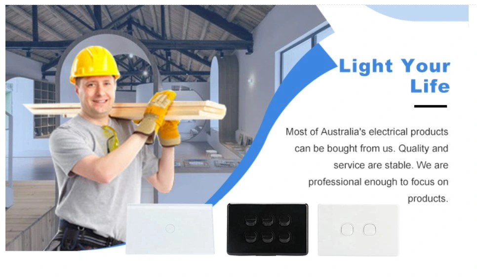 Australia 2 Gang Switch Socket with USB and Type C Connector Adapter