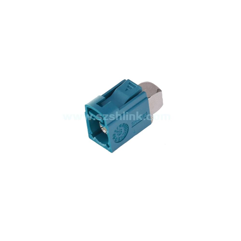 Fakra Right Angle Automotive Connector Type Z Waterblue Female Car Connector for Rg174/316 Cable