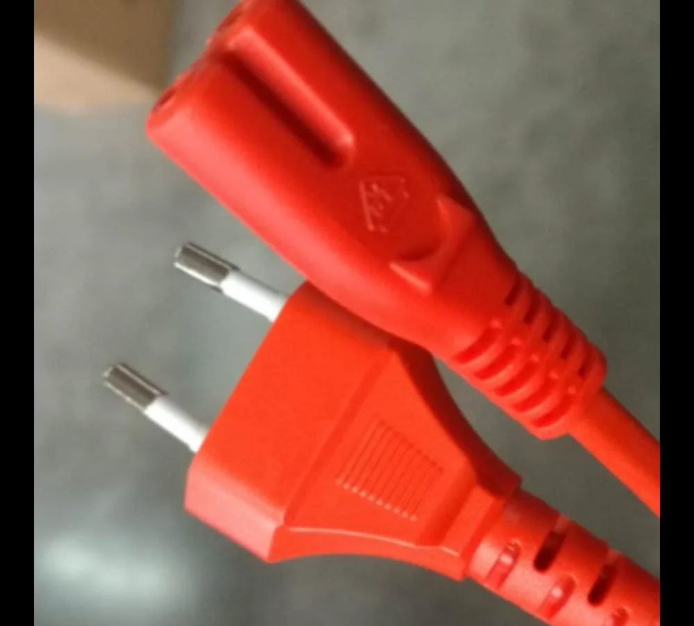 VDE Approval European 3pins Power Plug with Braided Wire