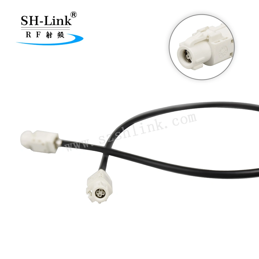 Hsd 4pin Male Code a White Straight Car Connector for 1m 535 Cable