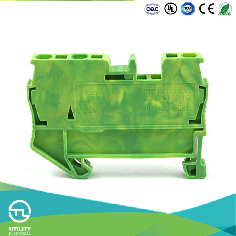 Nylon 66 Landing Spring Terminal Block Jut3-2.5/2-2PE