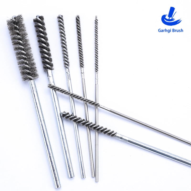 14mm Industrial Twisted Wire Tube Brush, for Paint/ Rust Removal