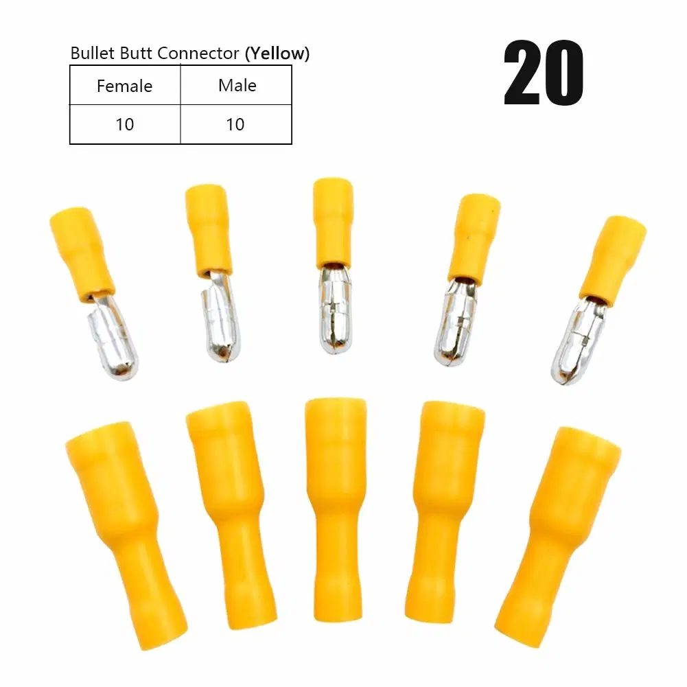 Factory Supply 100 PCS Insulated Electrical Bullet Connectors Kit - Electrical Insulated Automotive Wire Crimp Terminals