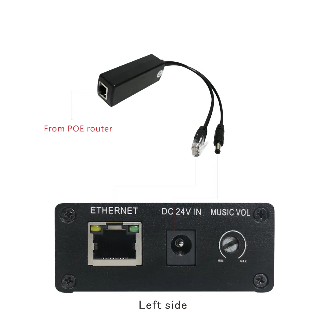 2*15W Poe SIP Wall-Mounted Network Terminal with Built-in Digital Amplifier