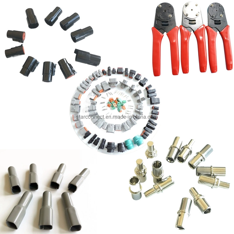 Deutsch Kit Set Dt Male Female Connectors Waterproof 2p/3p/4p/6p/8p/12p Automotive Connector