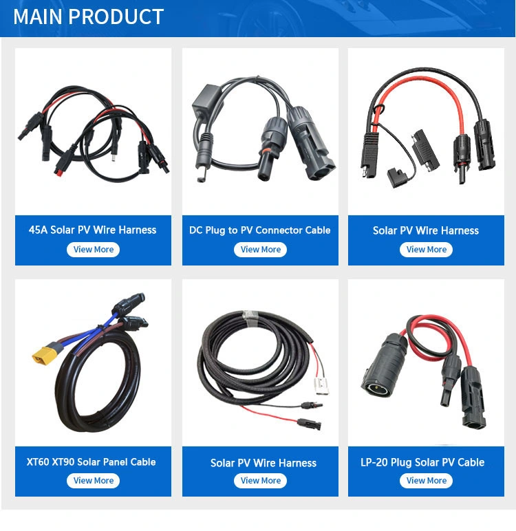 Multi Contact 4mm Connector PV Cable for Solar Panel Inverter