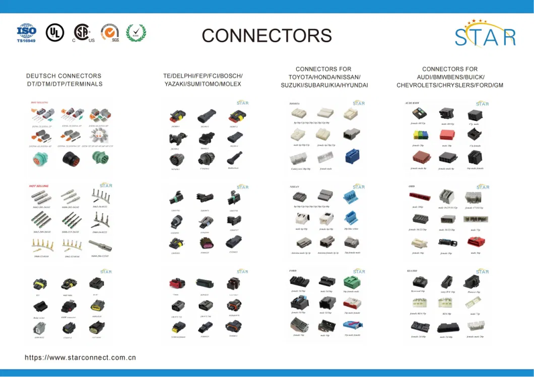 Plastic Electrical Wire Connectors 8 Pin