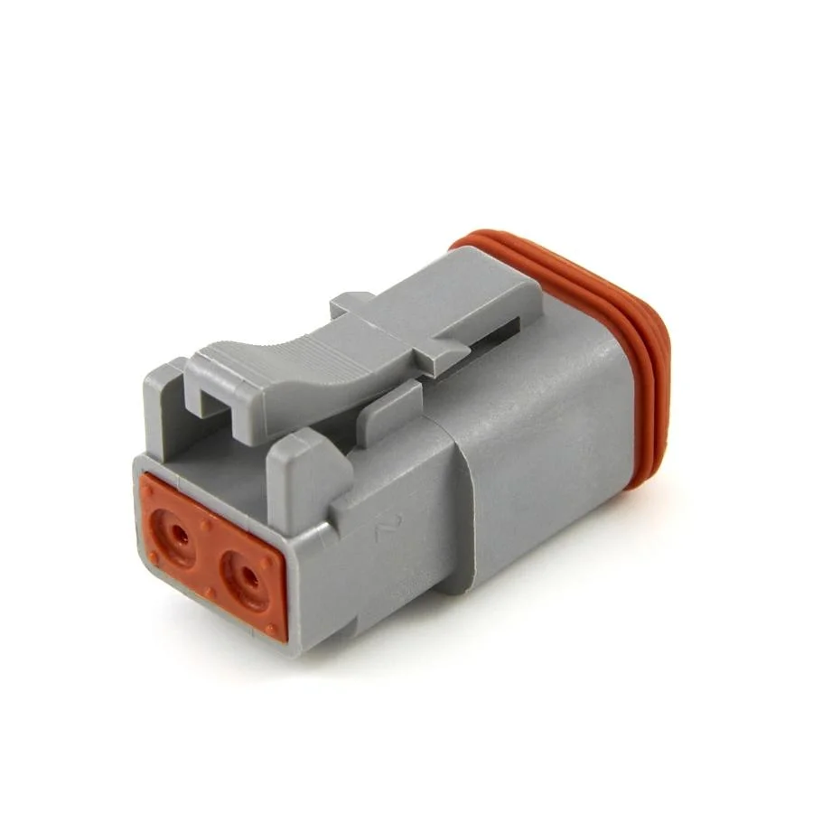 Plug At06-2s-Ke02gry 2-Way Plug Female Connector with Strain Relief Endcap Auto Connector