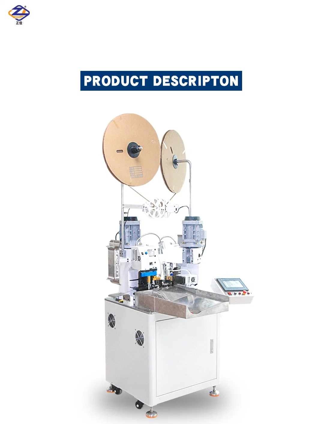 Eastontech Double Head Terminal Crimping Machine Full Automatic Crimping Machine Two Heads Terminal Connector Press Wire Cutting Stripping