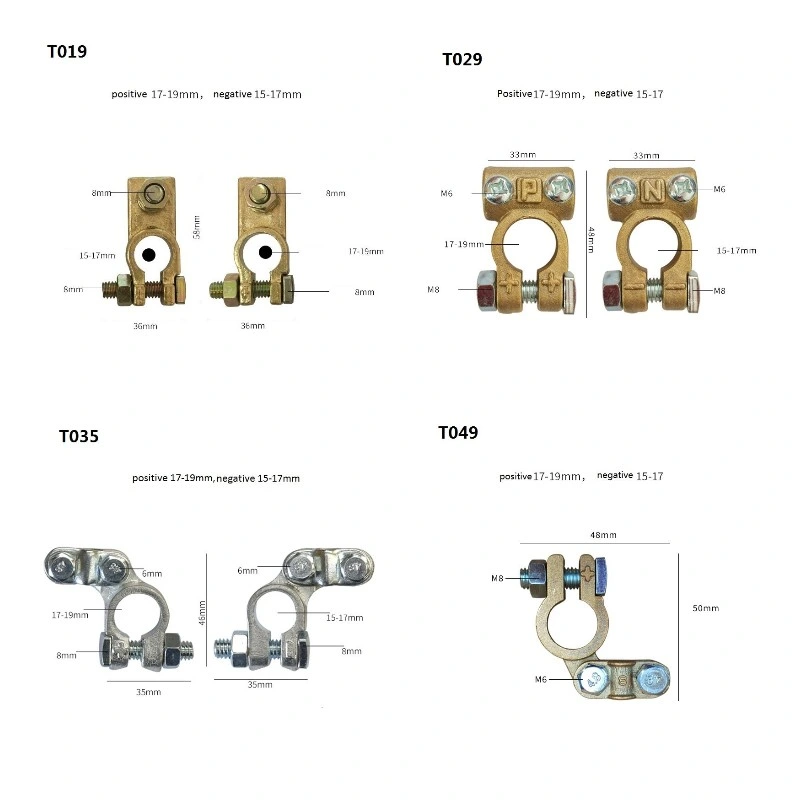 High Quality Automotive Battery Terminal Electrical Brass Terminal Connector for Car