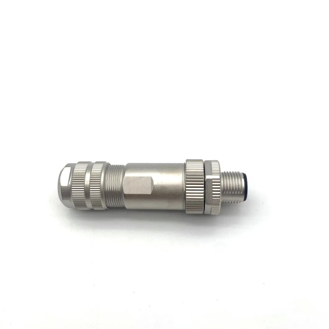 Svlec IP67 Metal Shielded M12 4 Pin Straight Connector with Screw Locking for Shipboard Aviation Vehicle