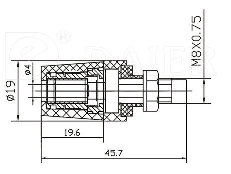 30A Male Socket Connector Speaker 8mm Gold Binding Post Connector