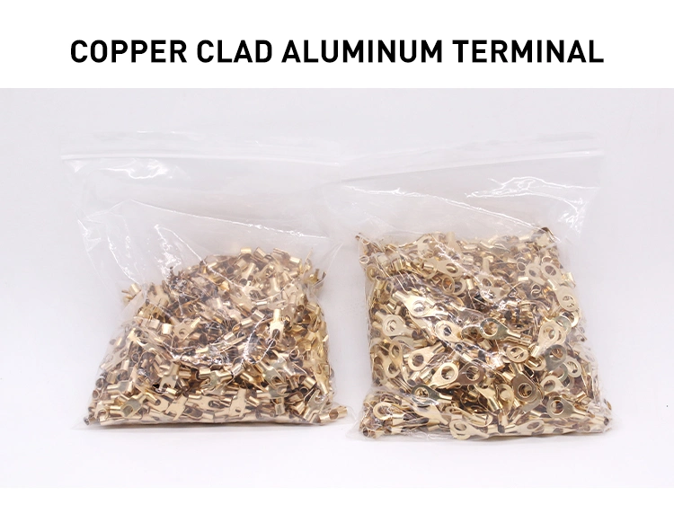 Copper-Clad Aluminum Gold U-Shaped O-Shaped Car Audio Terminal Block Car Power Amplifier Subwoofer Connector Terminal Block